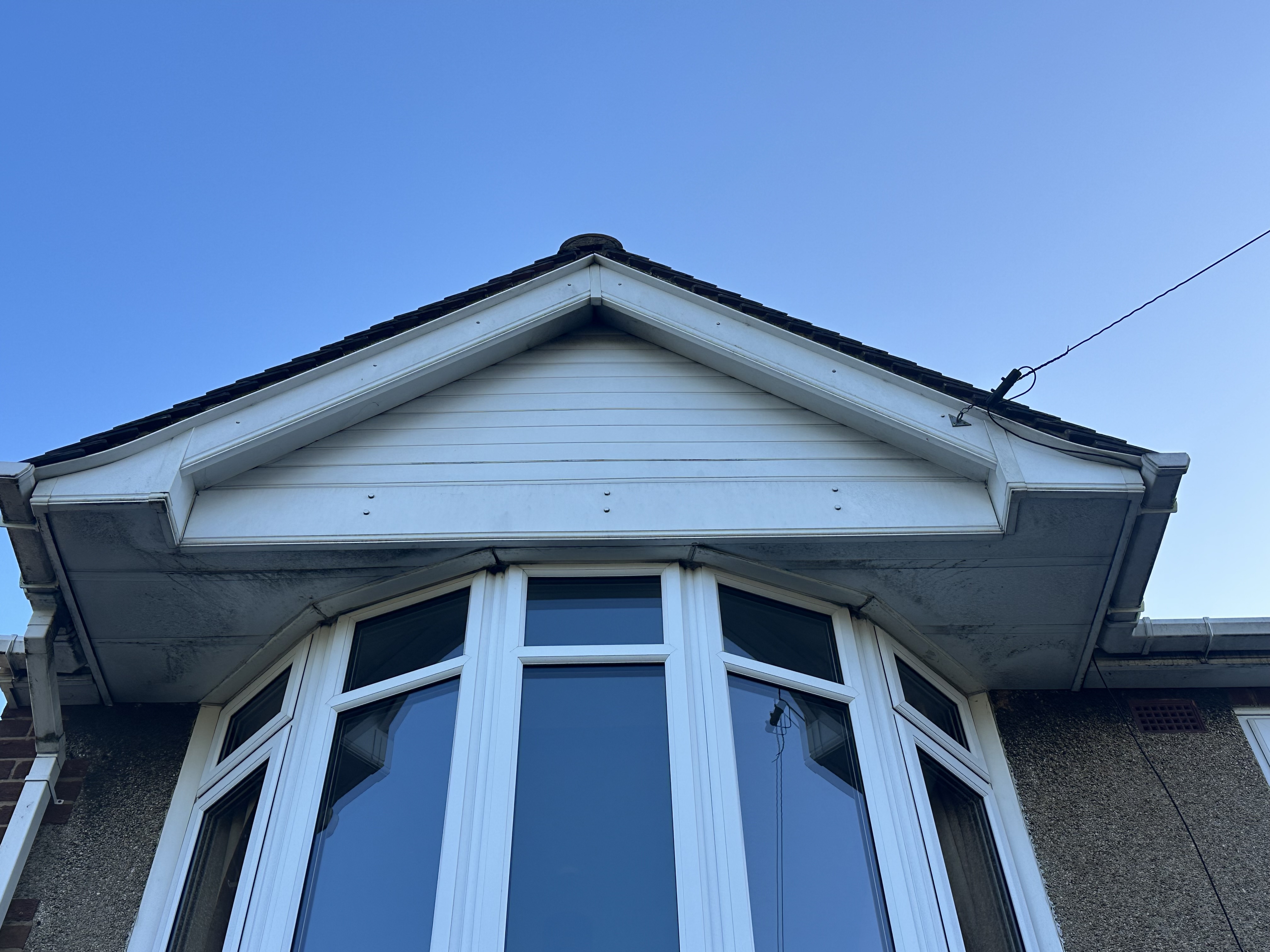 Before gutter cleaning in Coventry, view 1