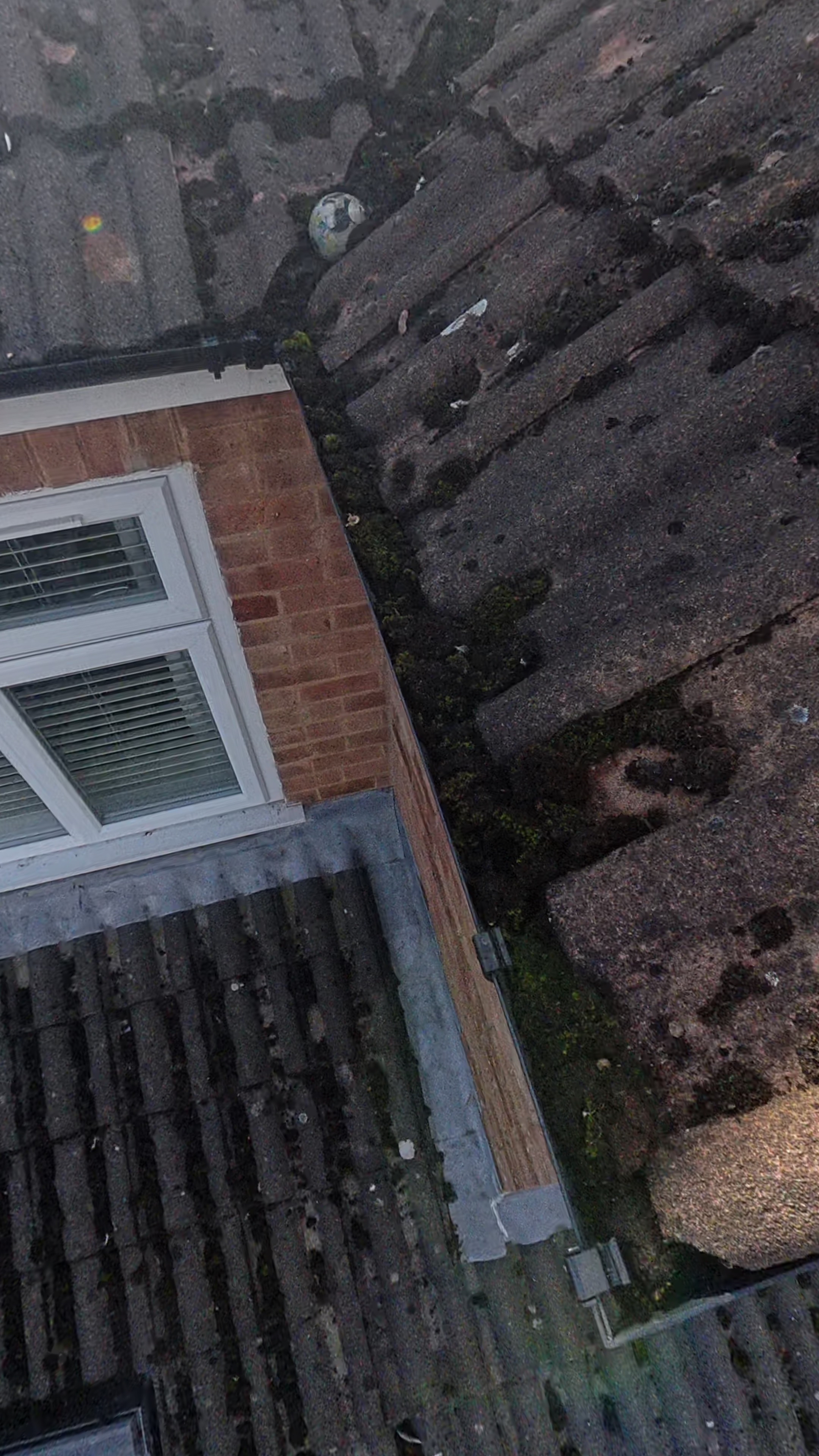 Before gutter cleaning in Coventry, view 1