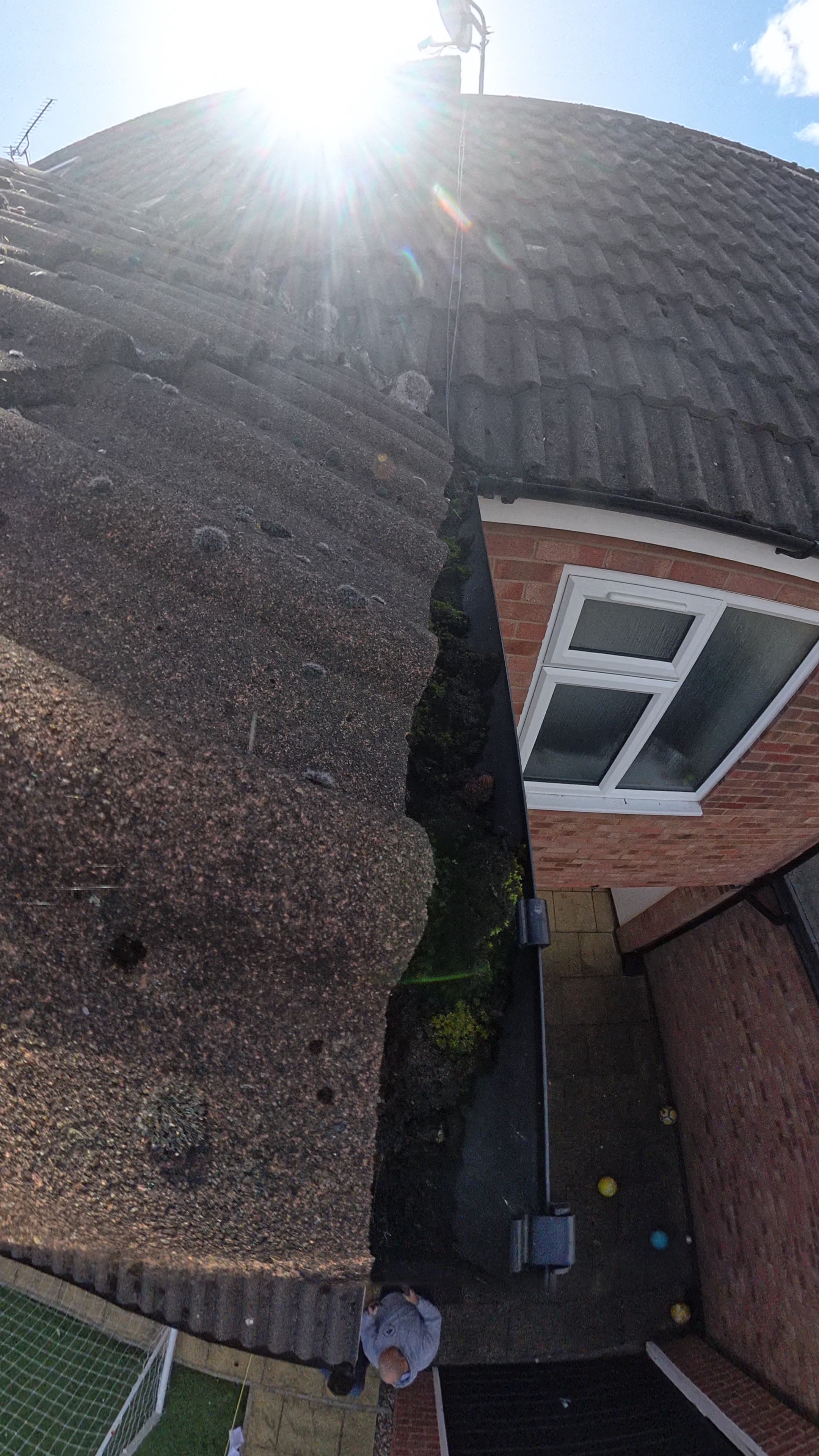 Before gutter cleaning in Coventry, view 3
