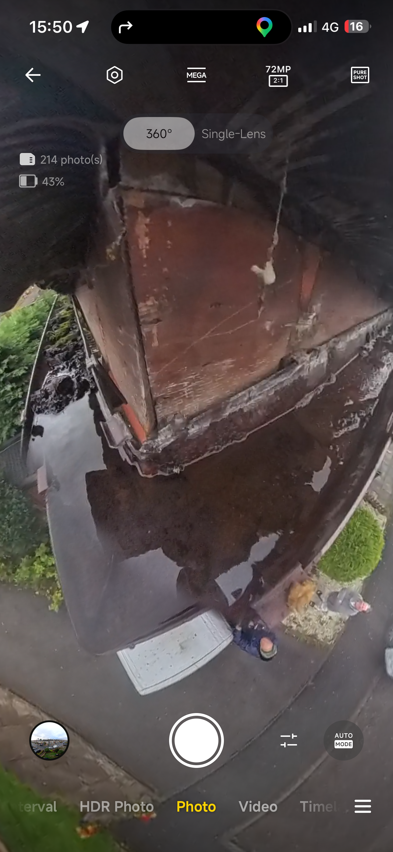 Before gutter cleaning in Coventry, view 1