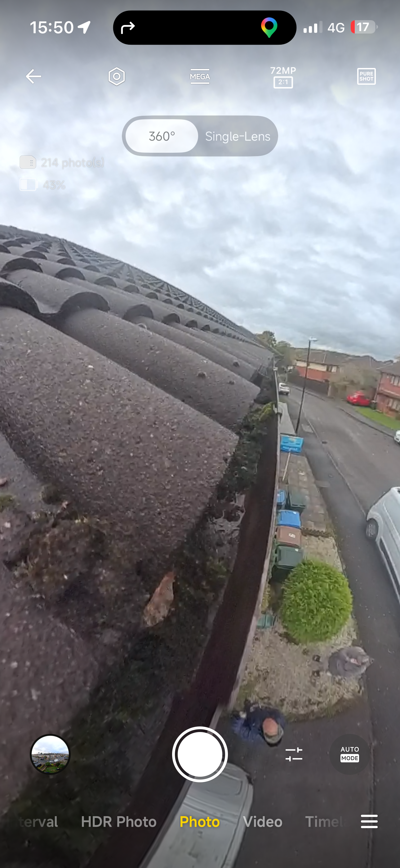 Before gutter cleaning in Coventry, view 2