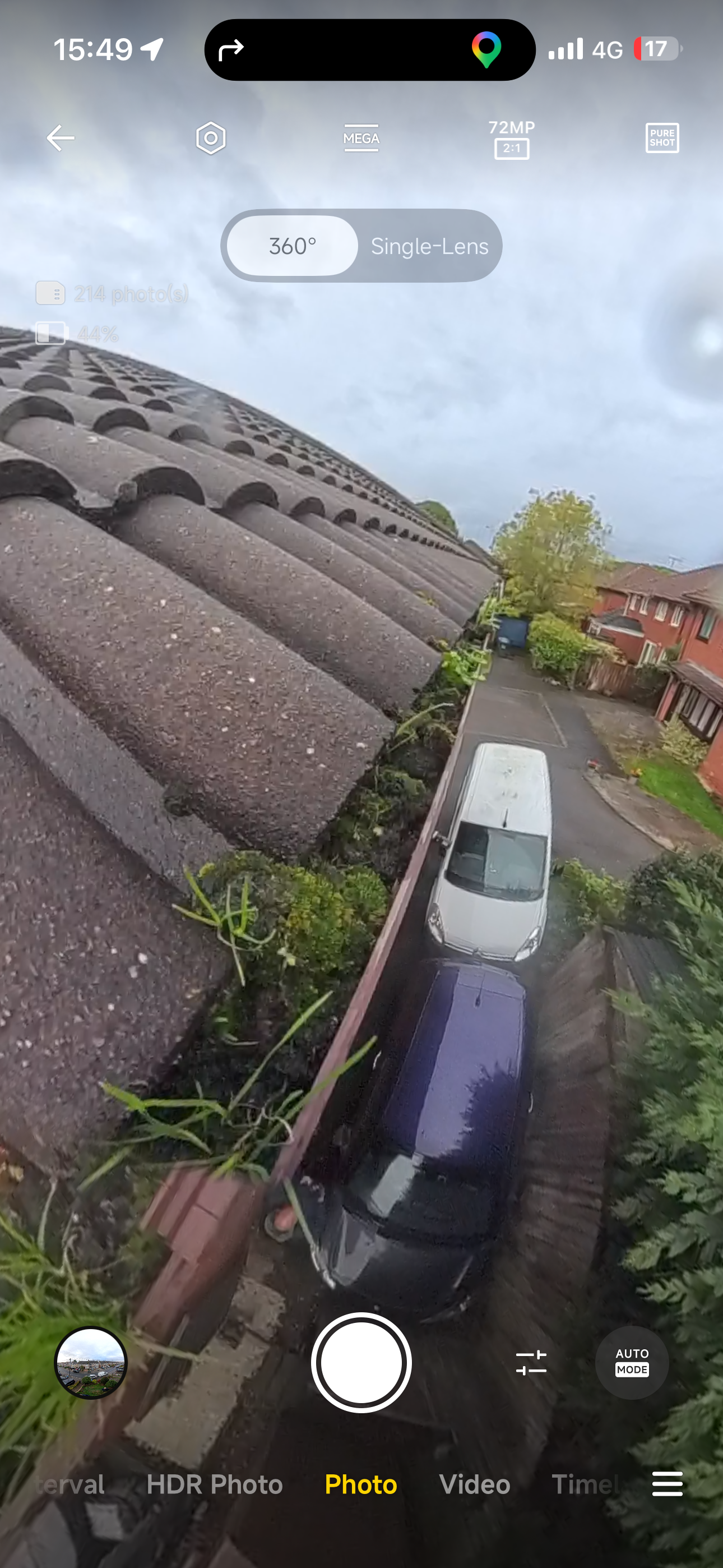Before gutter cleaning in Coventry, view 3