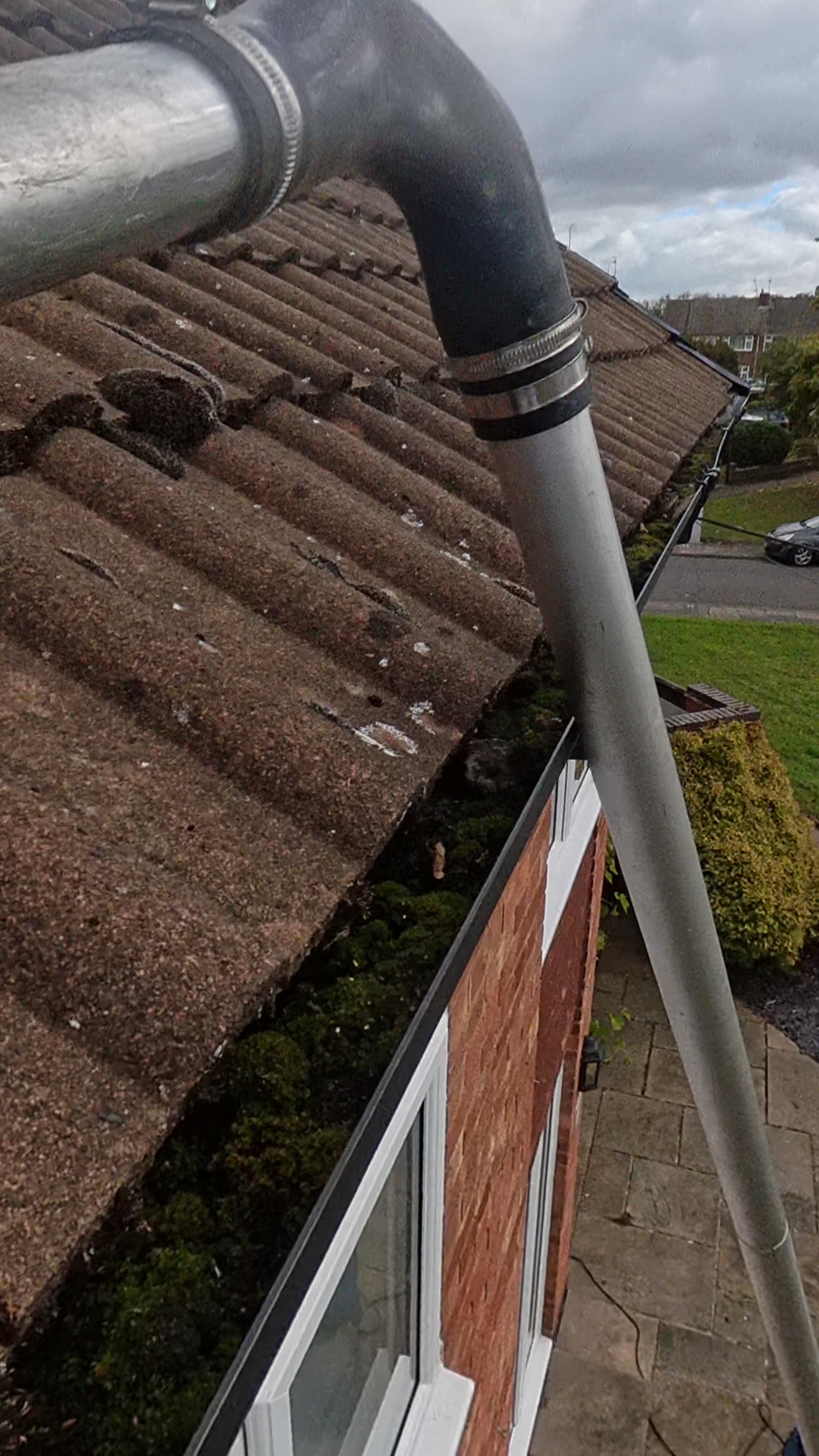 Before gutter cleaning in Coventry, view 3